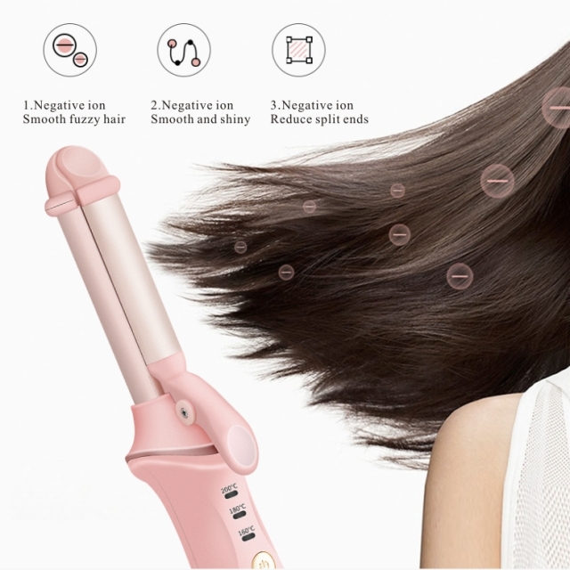2 in 1 Cordless Hair Curling Iron Electric Hair Straightener and Hair Curler Professional