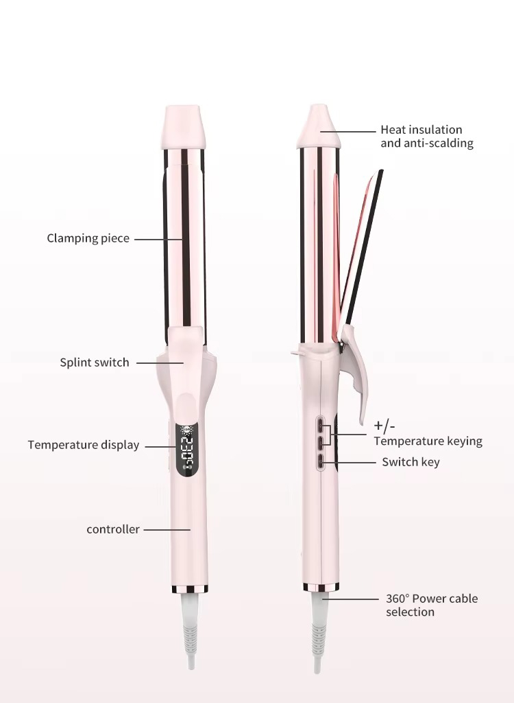 New LCD Automatic Hair Curler Rotating Curling Iron Ceramic Professional Heating Hair Stick Portable Air Spin Curl for Hair Type