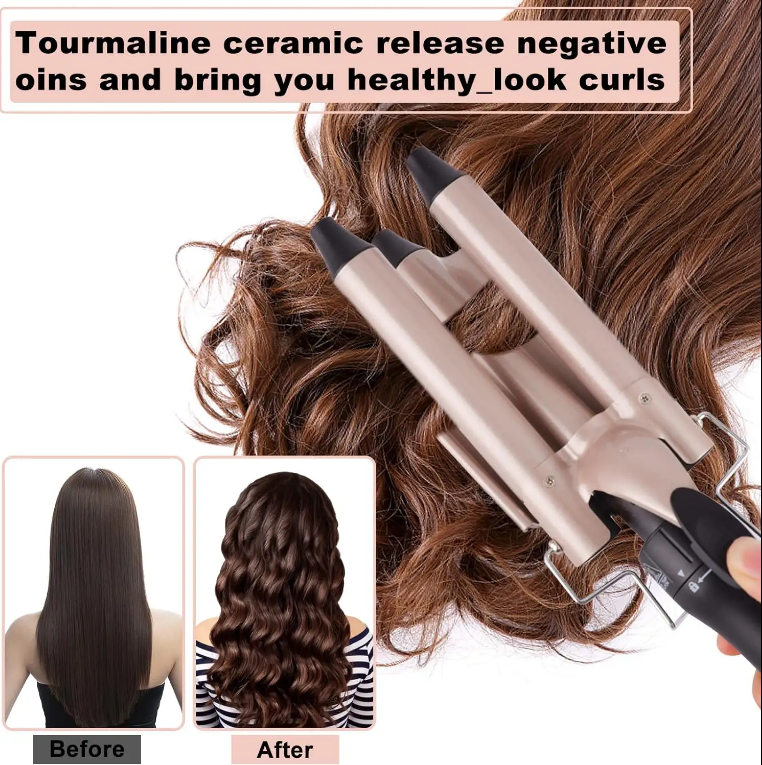 Professional 5 Barrel Electric Curling Iron Full Set PTC Fast Heat Interchangeable Barrel LED Temperature Display Hair Curling