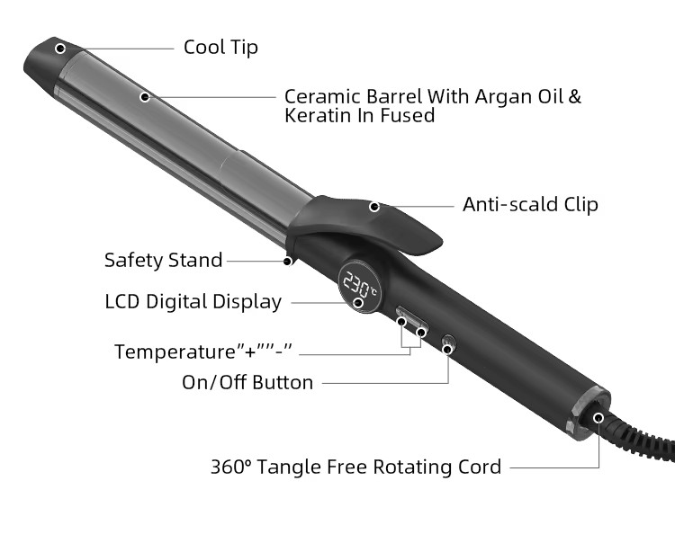 450 Degree Hair Styling Tools Automatic Luxury Spiral Styler Wave Professional Curler Wand Hair Crimper Curling Iron