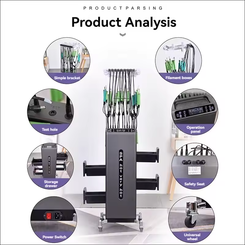 Hair Salon Professional Intelligent Double Core Constant Temperature Digital Perm Curler Roller Machine Hot Ironing Machine 24V