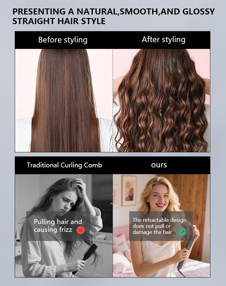 Smart Professional Hair Curler with 8 Heat Levels and 1.8m Swivel Cord for Daily Use