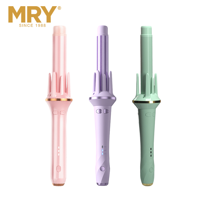 MRY Wholesale Professional Portable Hair Curler Automatic Hair Smart Automatic Curler Curling Iron Rotating PTC Thermal Brush