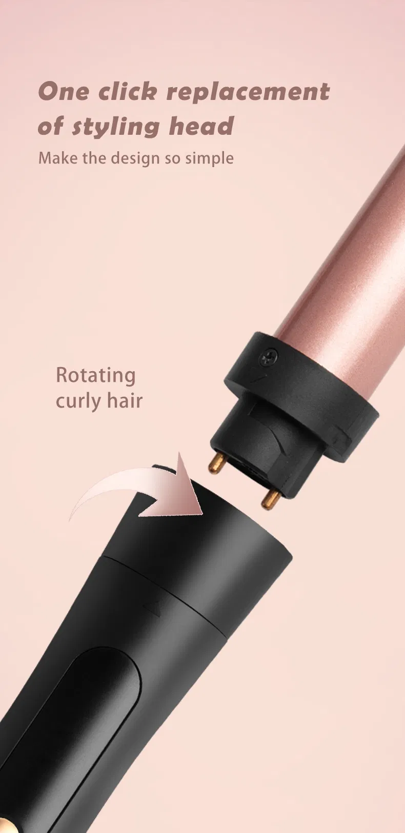 5-in-1 Interchangeable Styling Head Perm Curling Iron Set
