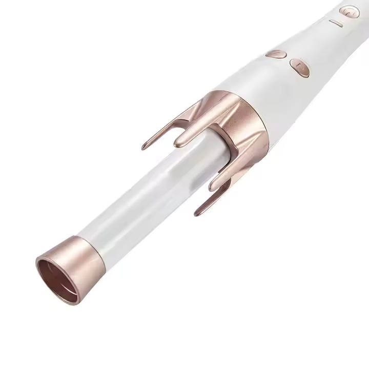 Professional Adjustable to Adjust Left and Right Rotation Button LED Display Hair Curling Iron Automatic Hair Curler