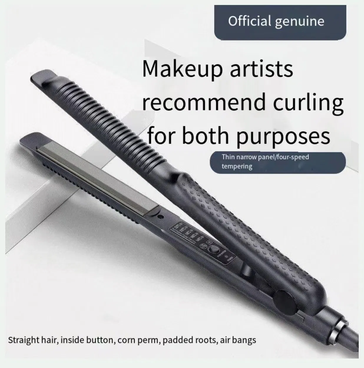 Titanium Hair Straightening Iron with Mini Travel Hair Tool and High-Quality Performance