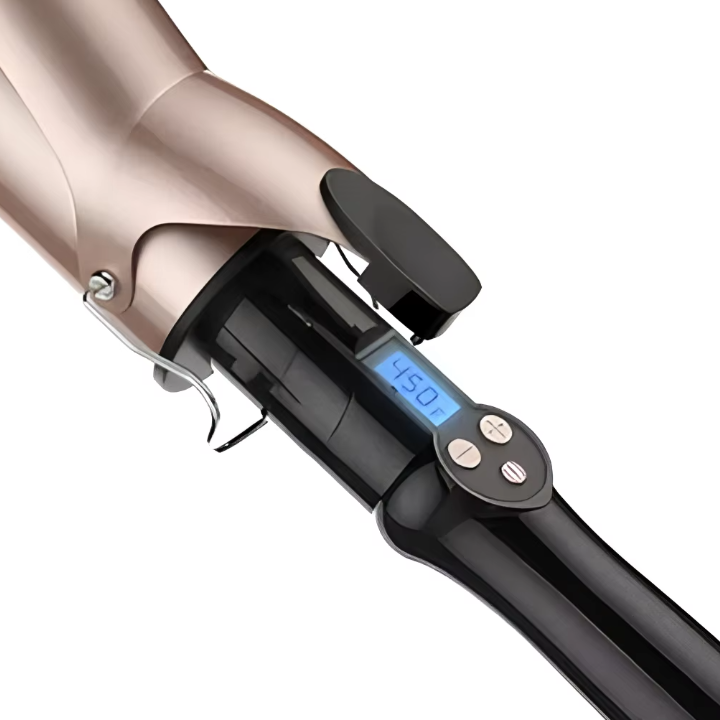 Professional Electric Portable 1.25-Inch Ceramic PTC Hair Curling Iron with LCD Temperature Display 450F Fast Heating