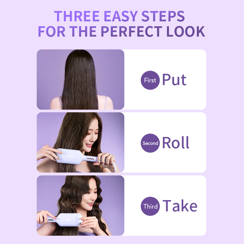 Professional Ceramic Egg Roll Hair Curler Luxurious Rotating Hair Wand Iron LCD Temperature PTC for Household Use Electric
