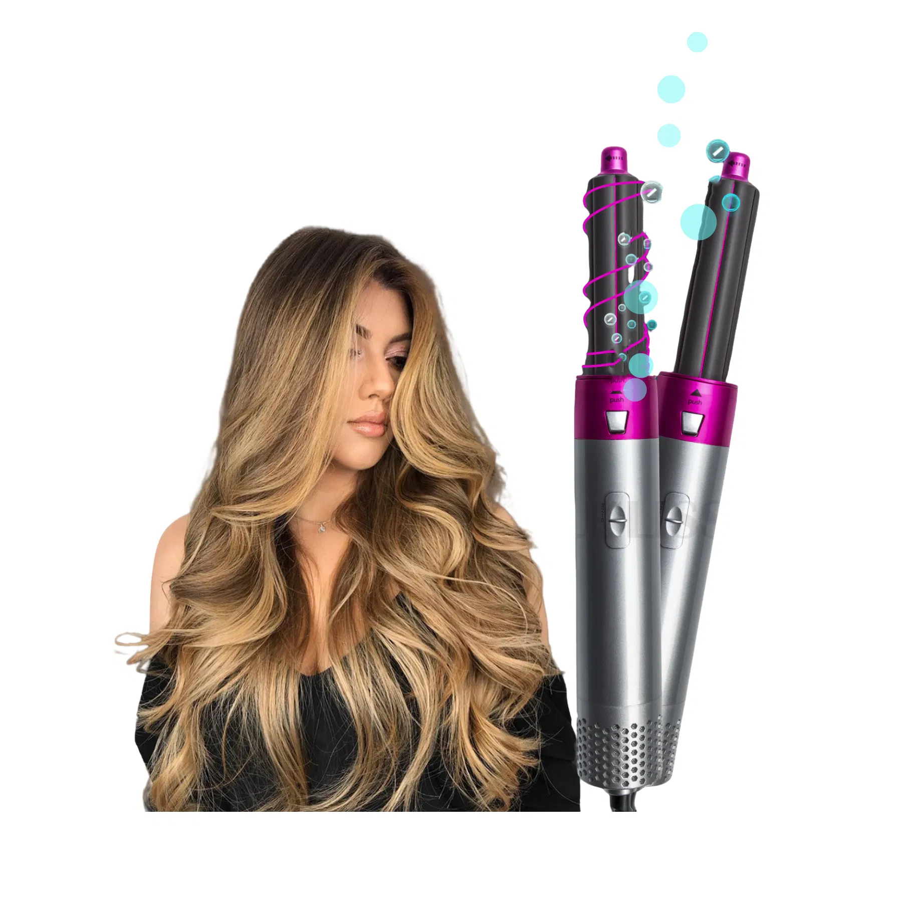 Wholesale Five-in-One Blow Dryer Multi-Function Straightening Automatic Hair Curler