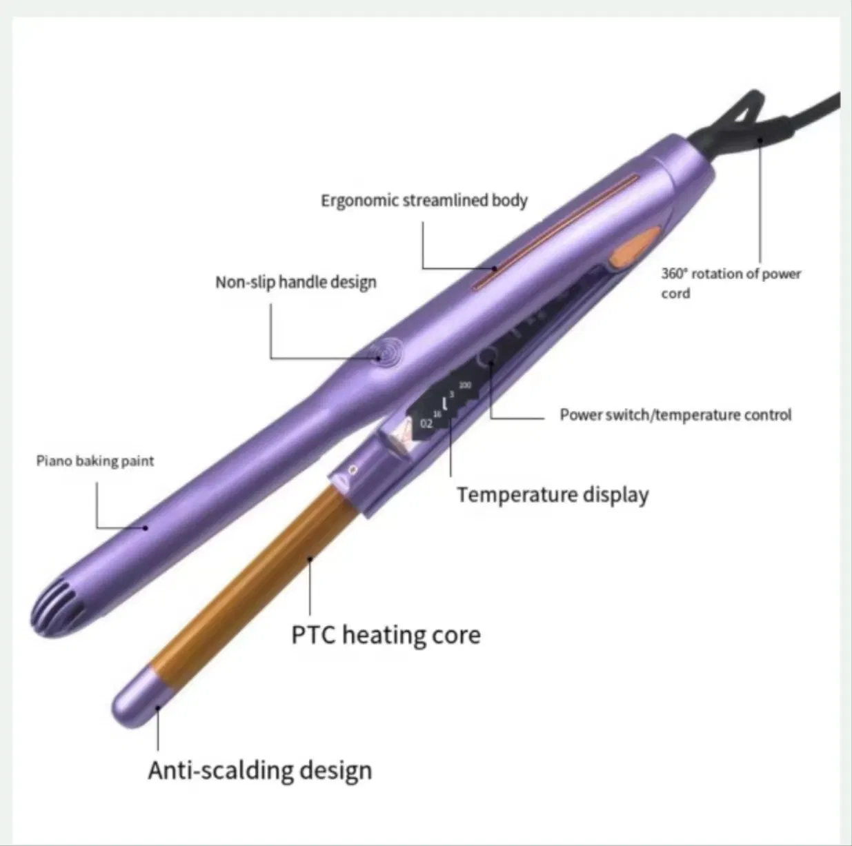 Salon-Quality Hair Curling Iron with High-Quality Styling Iron and Titanium Hair Curler
