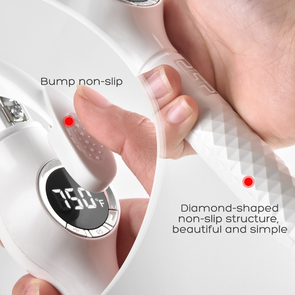 Dsp Curling Iron 1.5 In Adjustable Heat Lcd Display For Women