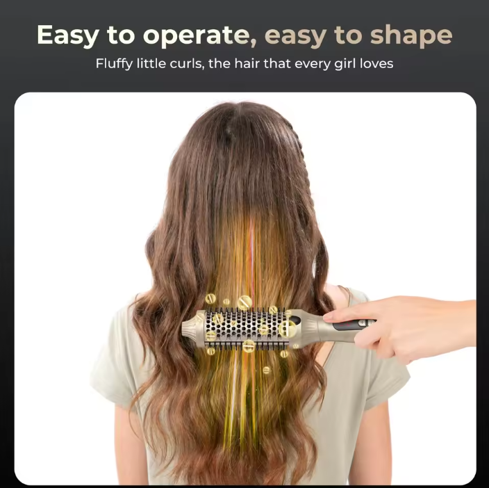 Straight curling dual-purpose negative ion curling comb , four-speed heating constant temperature hair care smart curling rod