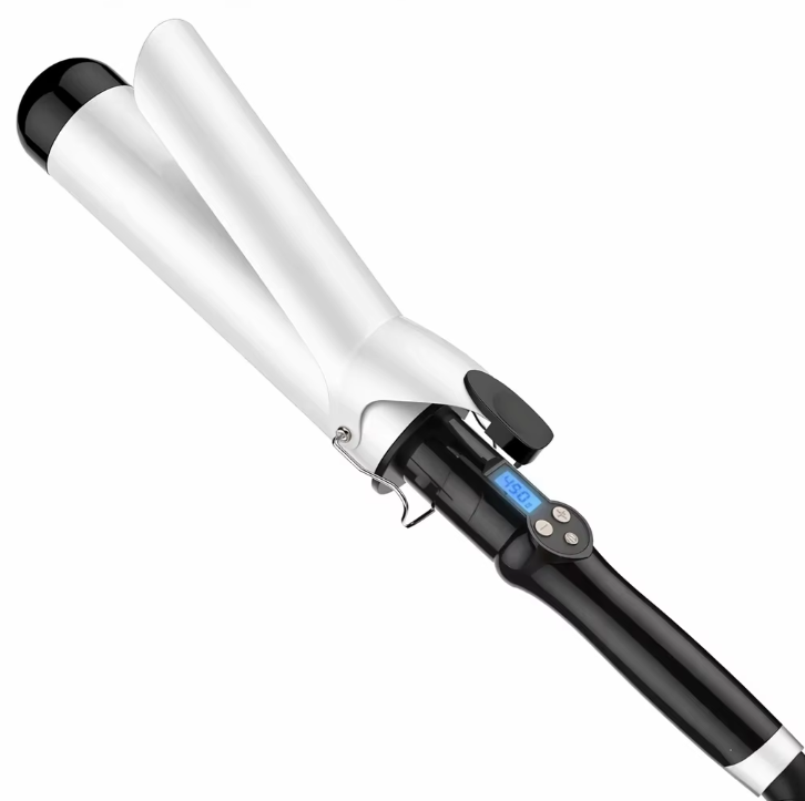 Professional Electric Portable 1.25-Inch Ceramic PTC Hair Curling Iron with LCD Temperature Display 450F Fast Heating