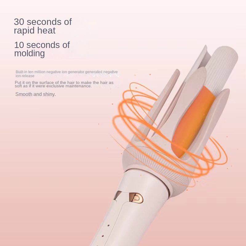 Professional Salon Auto-Rotating Curling Iron with Ceramic Barrel Negative Ion PTC Heating for Curls Electric Power Source