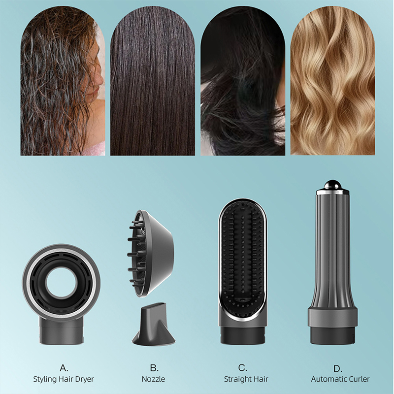 5 in 1 Hot Air Brush Set Automatic Hair Curler