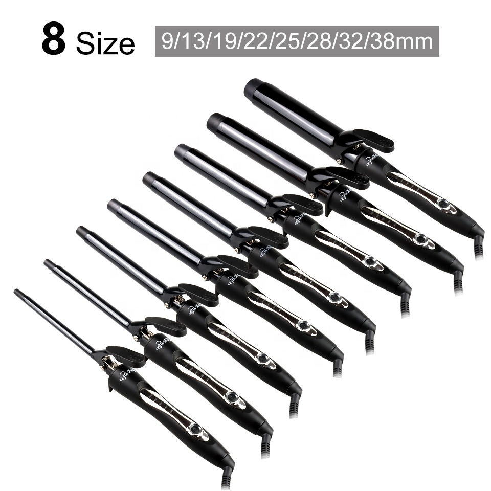 Custom Electric PTC Spiral Hair Curling Iron 230C/480F 9mm-38mm High Temperature Household Use