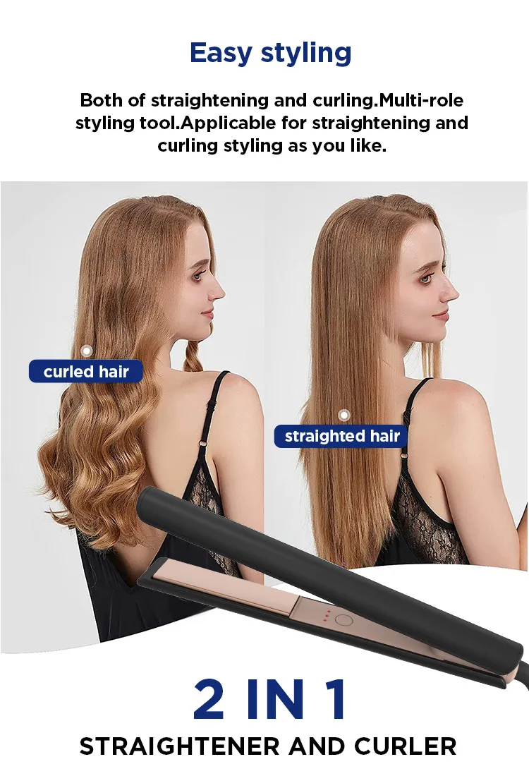 High Tech Ultrasonic Infrared Ceramic Titanium Straight Hair and Curling Iron