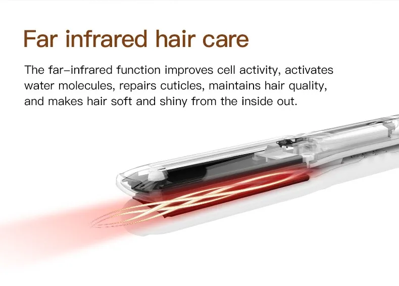 2-in-1 Negative Ion Infrared Cold Steam Straightening and Curling Iron with LED Display Screen for Hair Care and Hairdressing