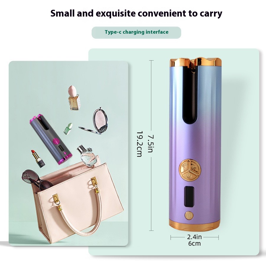 Portable Mini Wireless Automatic Curling Iron Gentle Hair Styling Multi-Purpose Tool Durable Negative Ion Lazy Big Wave Feature
