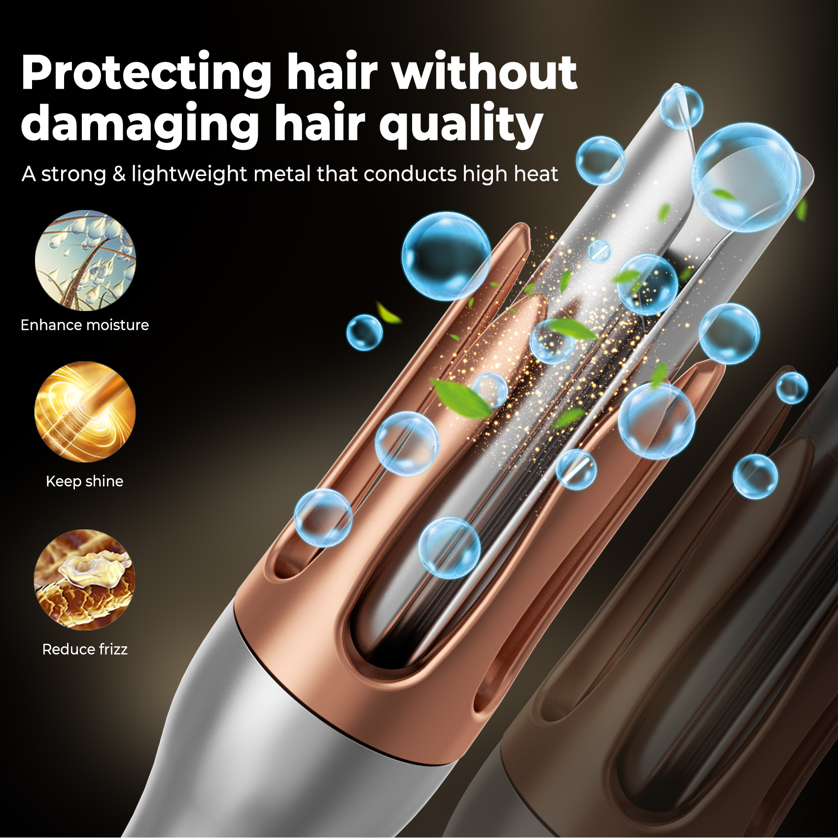 Portable Automatic Rotating Hair Curler Safety Anti-Scalding Ceramic Waver Curling Iron With Infrared Curling Hair Styling Tools