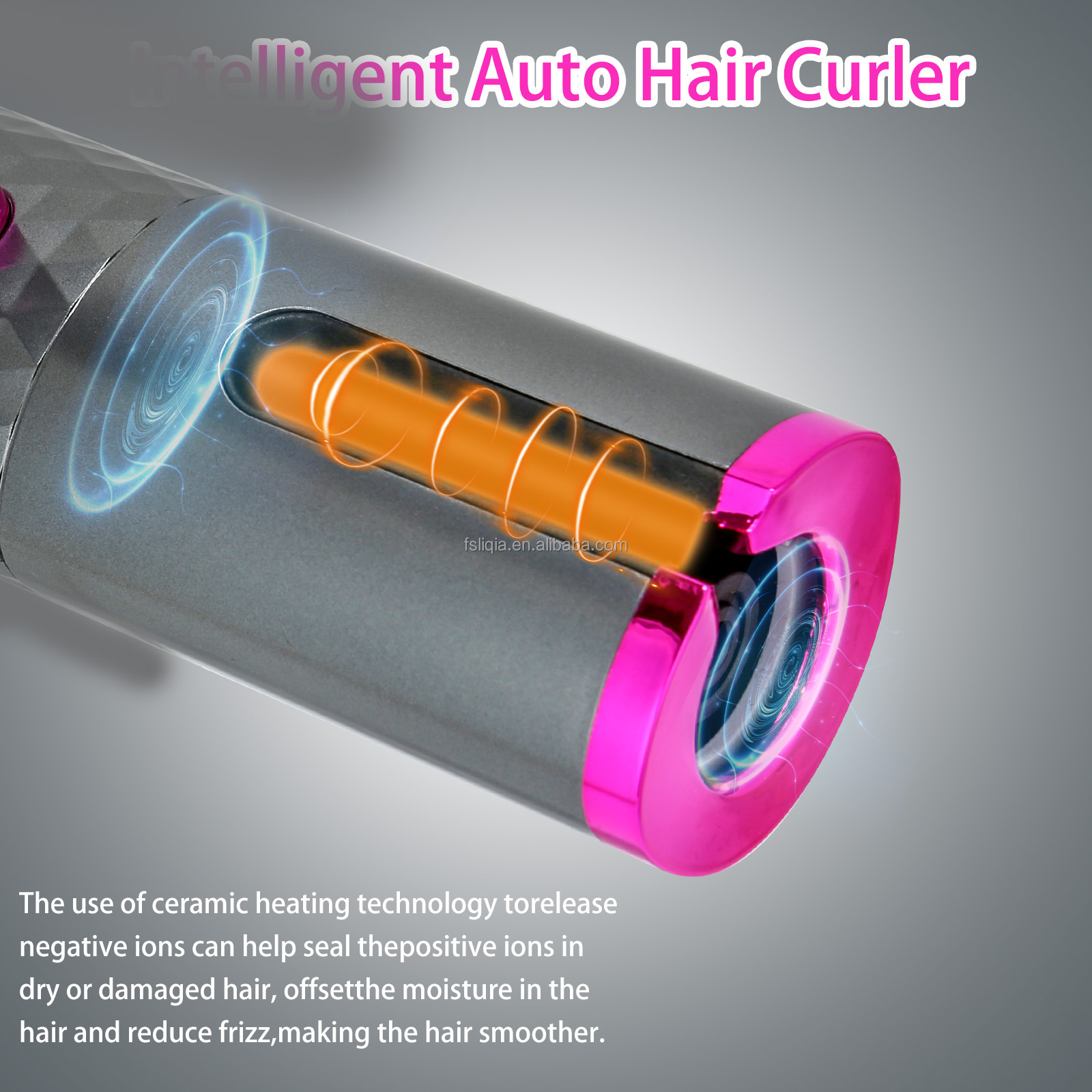 Mini Automatic Wireless Hair Curler with USB Charging Rechargeable Cordless Design for Easy Automatic Rotating Curling