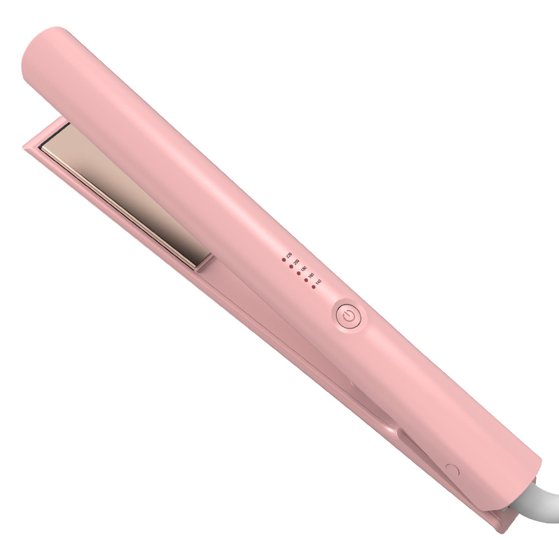 Portable Professional Titanium Plate with Two in One Straight Hair and Curling Iron LED Display Screen for Hair Care and Hairdressing Factory Price