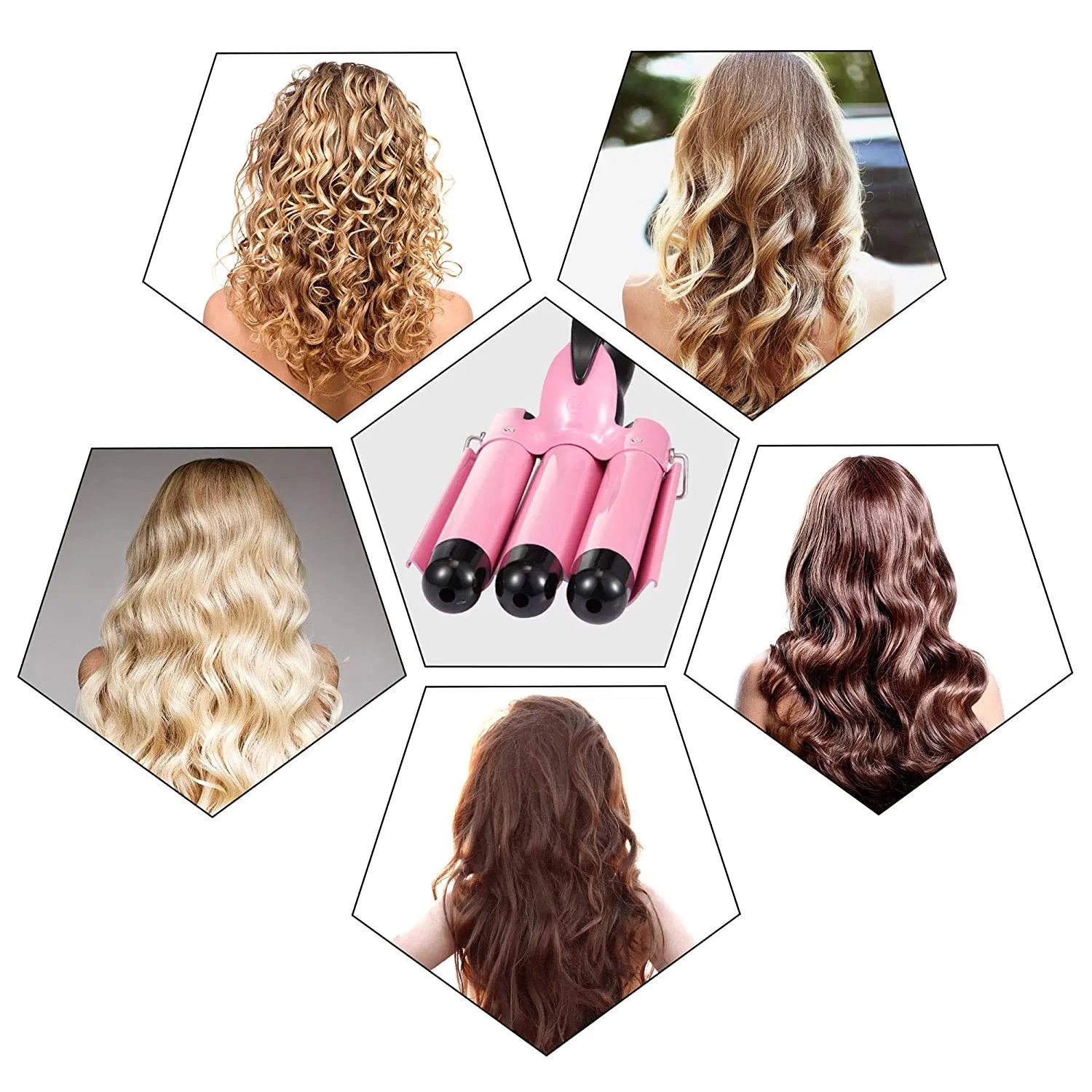 AC Motor Triple Barrels Hair Curler