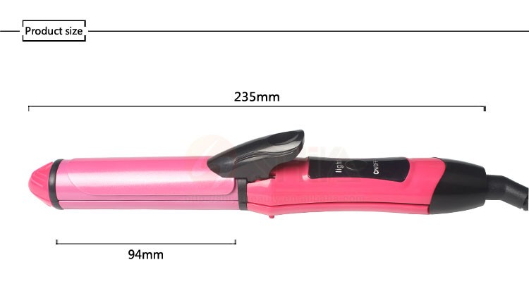 Pink Mini Tourmaline Ceramic 2 in 1 Hair Straightener and Curler