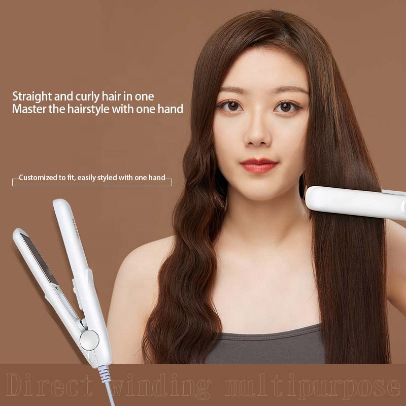 Hot Selling Low Price Electric Ceramic Straightening Curling 2-in-1 Mini Hair Straightener Curler Styling Wand Fast Heating