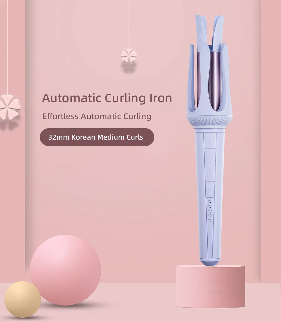 Automatic Curler Iron 32cm Large Curls Gentle on Hair Electric Lazy-Person's Hair Perming Tool