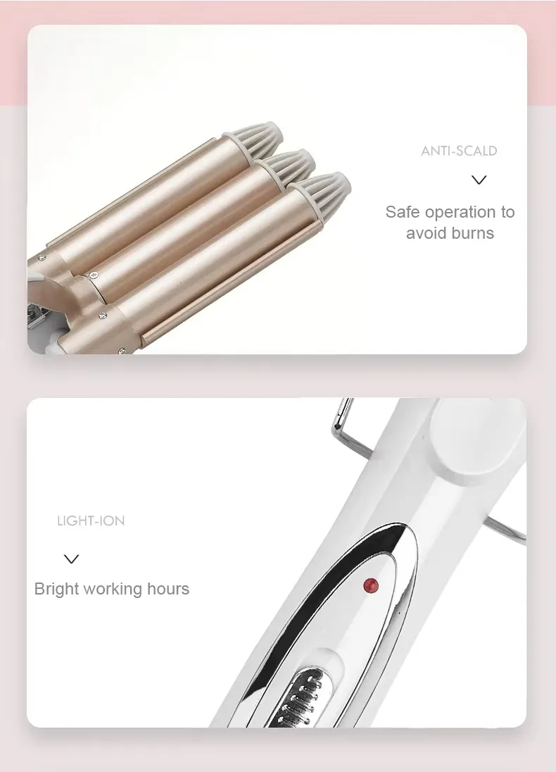 Fast Heating Ceramic PTC Hair Styling Tool Automatic Hair Curler Stick Electric Curler Portable Big Wave Rotating Hair Curling