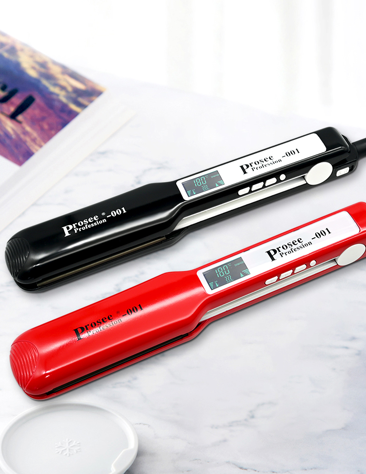 PROSEE US Hair Straightener LED Display Hair Curling Tools Barber Shop Titanium 110-240V 2.5m Line Professional Hair Curler
