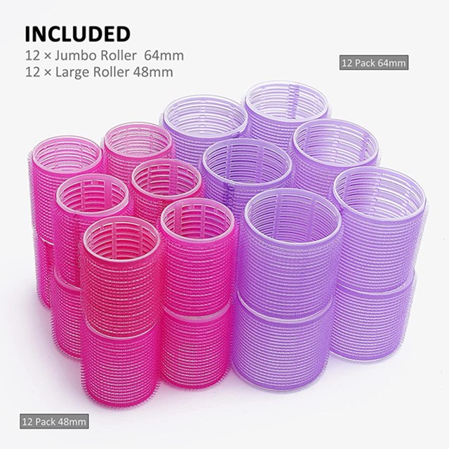 Custom Hair Roller Self-adhesive Hair Curler Hook and Loop Tape Sticky Curling Rod