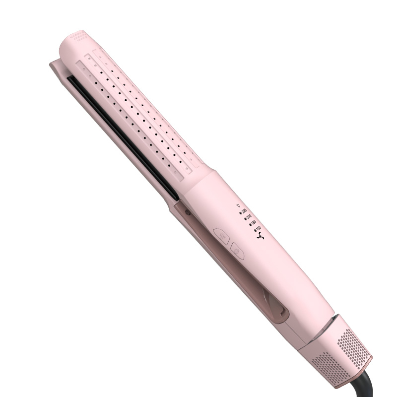 Upgraded 360° Airflow Styler 1.5 Inch Titanium Ionic Curling Iron for Lasting Curls, 4 Temps, Dual Voltage for International Travel