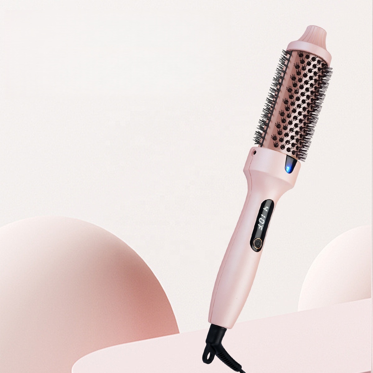 Tourmaline Ceramic Hair Curler with LCD Temperature Display and Moisturizing Negative Ions for Maintains Hair Health