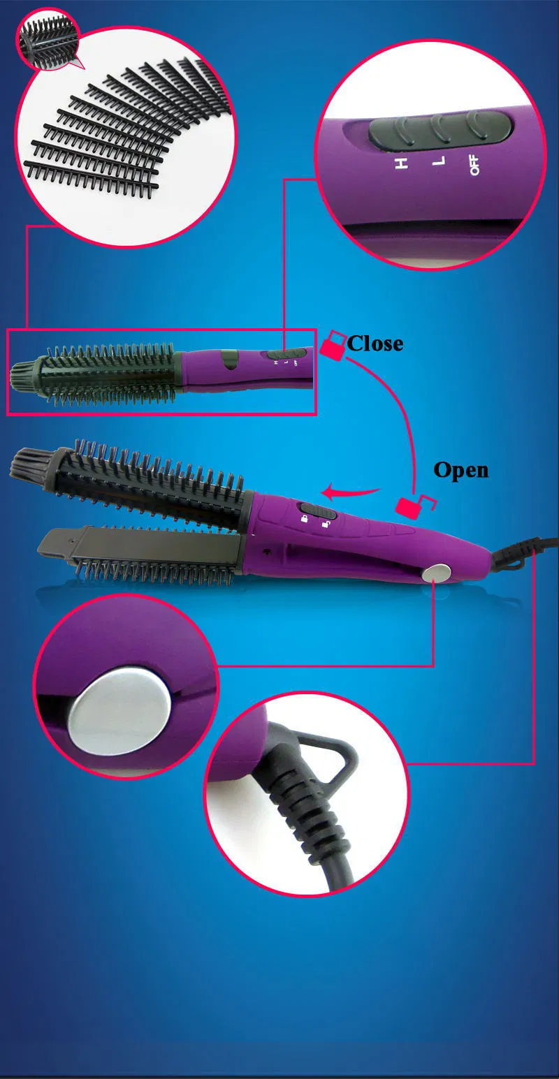 New Design Cheap Dual Voltage Digital Curling Iron with Brush Layout