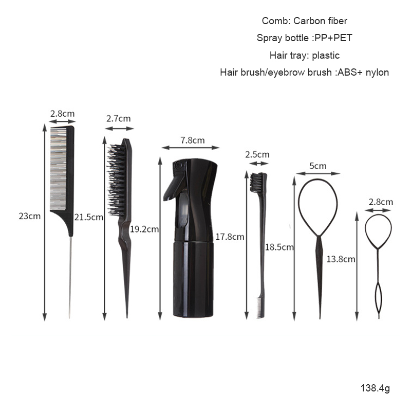 Styling Double Side Brush Comb Edge Control Edge Control Hair Comb Edges Hair Brush Hair Styling Tool Set