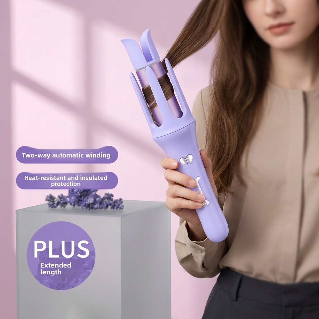 Fully Automatic 36mm Tourmaline Ceramic Hair Curler 15 Temperature Settings Large Wave Negative-ion Gentle Curling Iron