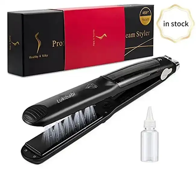 Wholesale Professional Steam Pod Strong Infrared Hair Straightener Custom Logo Titanium Irons