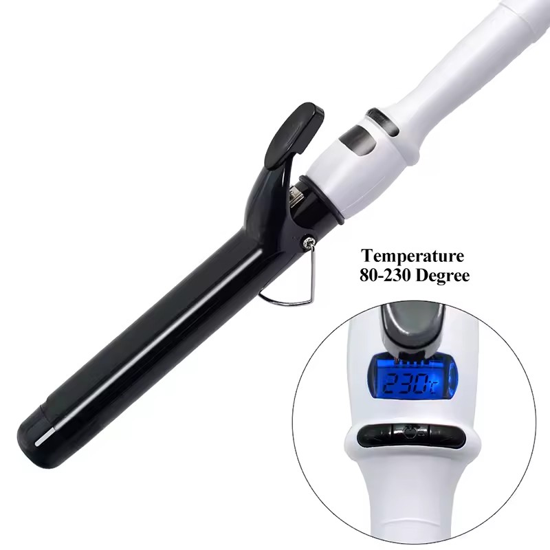 25mm/28mm /32mm Ceramic Automatic Rotating Hair Curler Private Label Curling Wand Long Barrel Curling Iron
