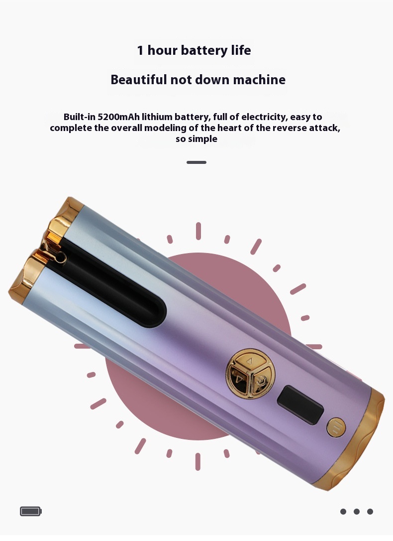 Portable Mini Wireless Automatic Curling Iron Gentle Hair Styling Multi-Purpose Tool Durable Negative Ion Lazy Big Wave Feature
