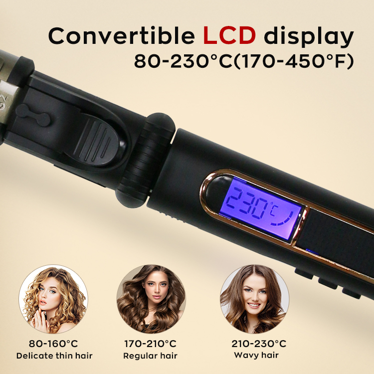 The New Titanium Hair Curler 1 Inch Hair Curling Iron Rotating Magic Hair Curling Iron