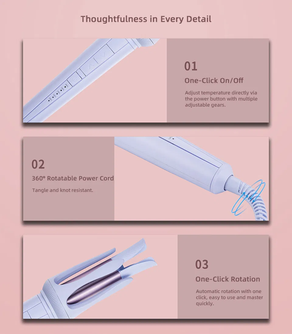 Automatic Curler Iron 32cm Large Curls Gentle on Hair Electric Lazy-Person's Hair Perming Tool