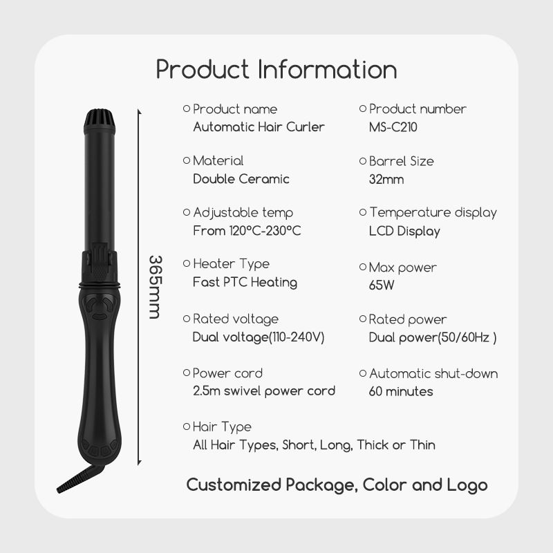 Professional 3 1 Titanium Auto Hair Curler Set Automatic Styler Waver Rotating Curling Wand for Salon Use Consumer Electronics