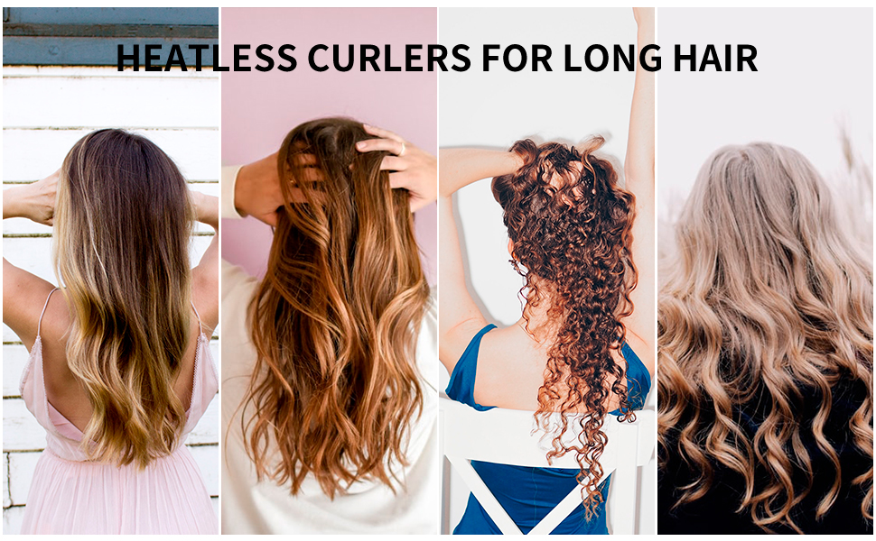 Abeis Hair Curly Heatless Curling Rod Headband Curler,Hair Curler Silk Roller,Heatless Curling Rod Headband Set