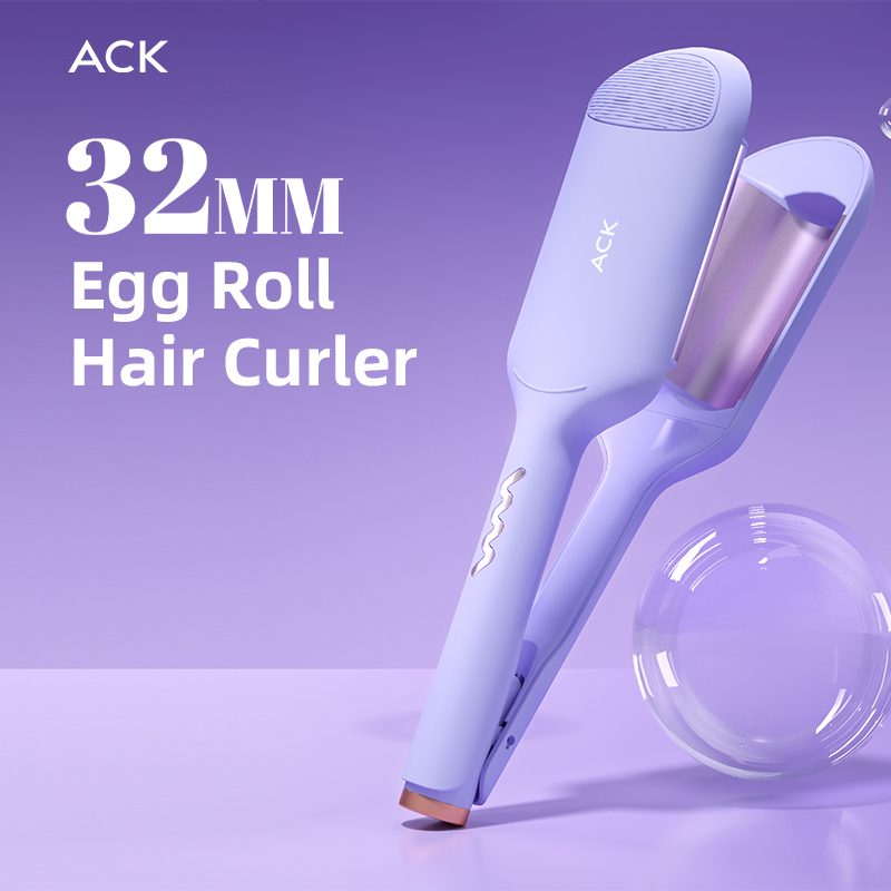 Professional Ceramic Egg Roll Hair Curler Luxurious Rotating Hair Wand Iron LCD Temperature PTC for Household Use Electric