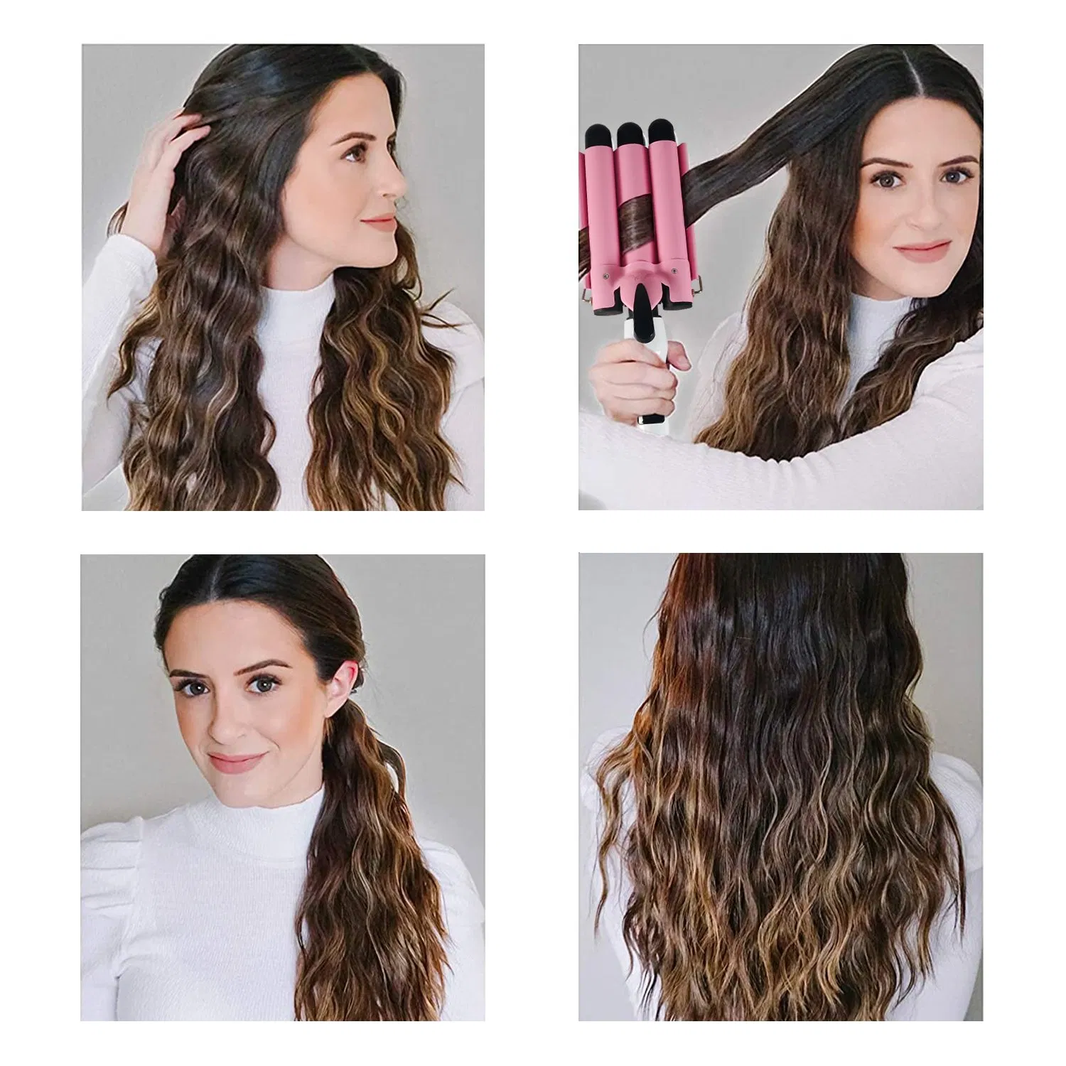 Professional Hair Curler with Triple Barrels and with LED Display