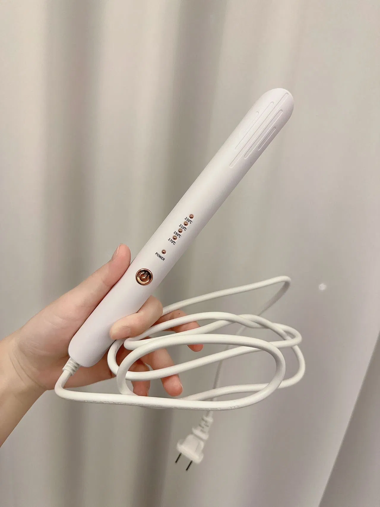 Adjustable Heat Straightener and Curling Iron with Dual Voltage, Professional Hair Tool