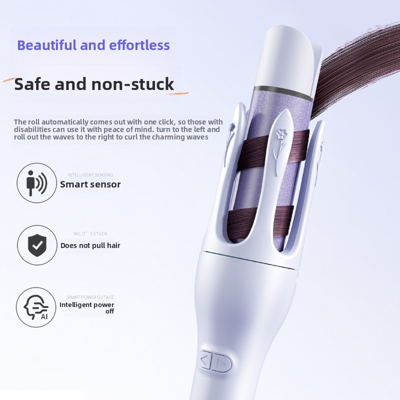 Multifunctional Dual-Use Smart Hair Care Instrument Fully Automatic Buzzer Reminder PTC Electric Straightening Curling Iron