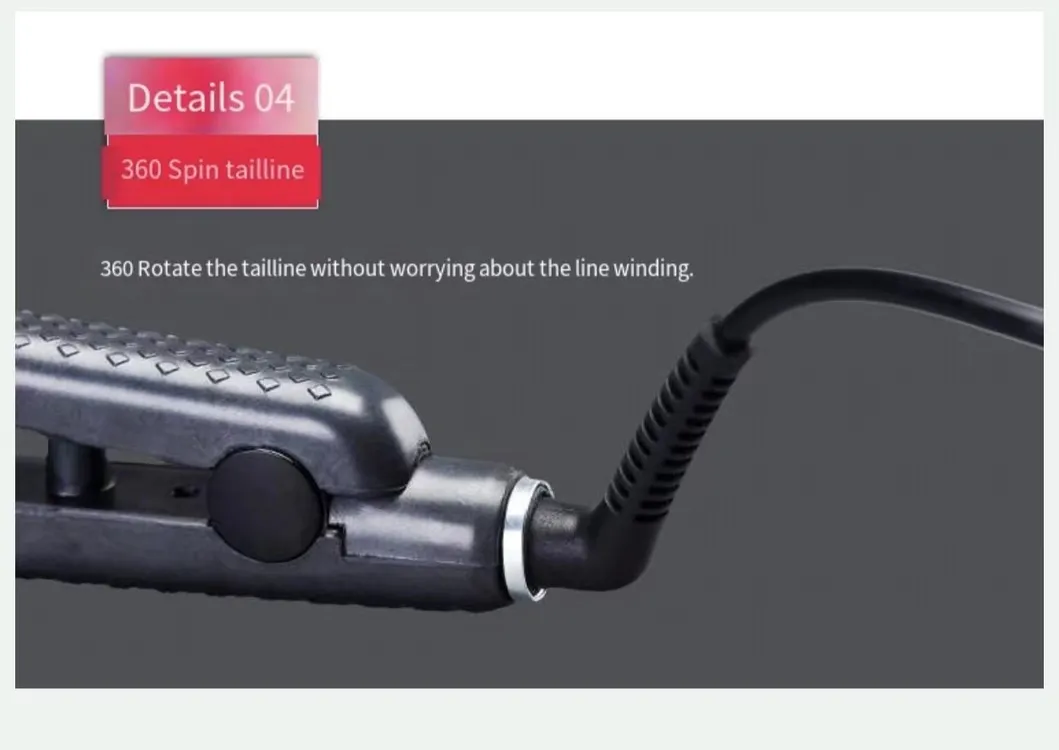 Professional Hair Styling Iron with Titanium Hair Straightening and Small Curler Iron